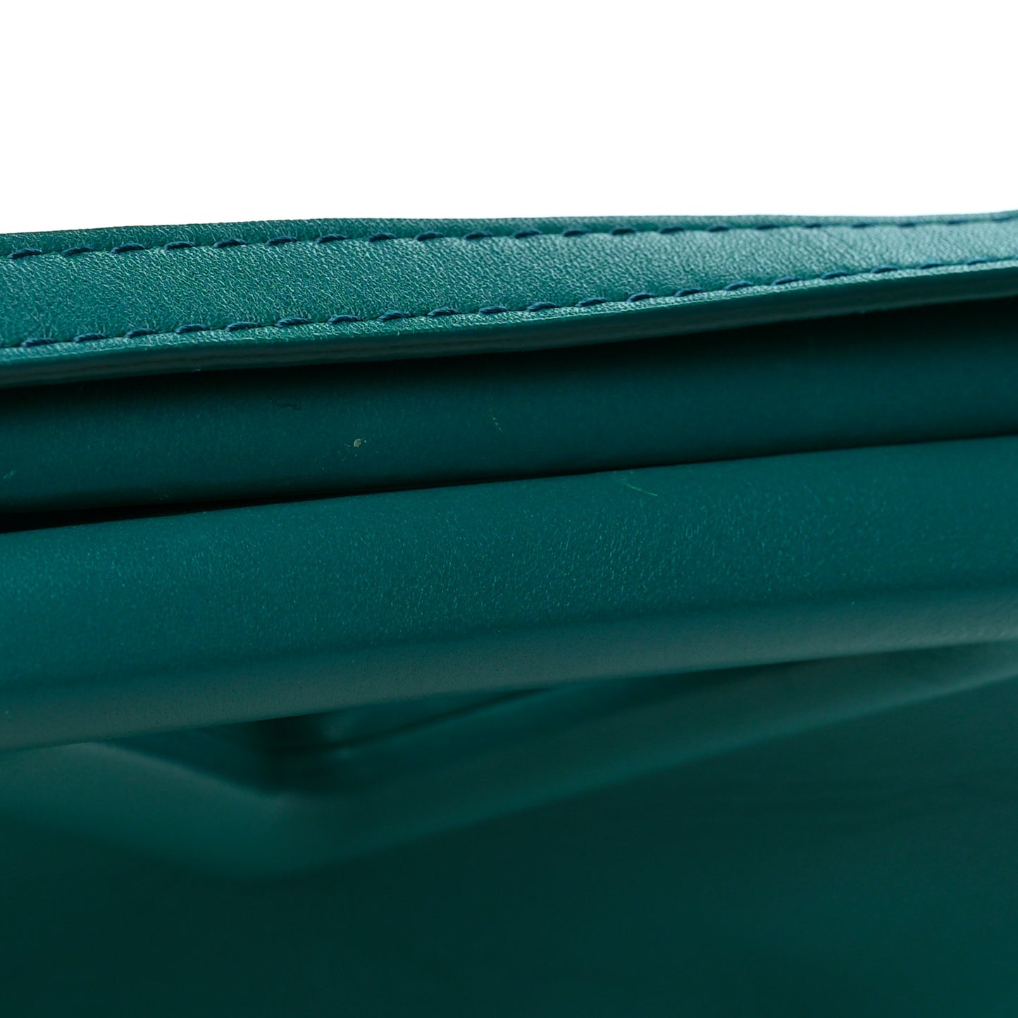 Calfskin Small The Point Triangle Bag Mallard