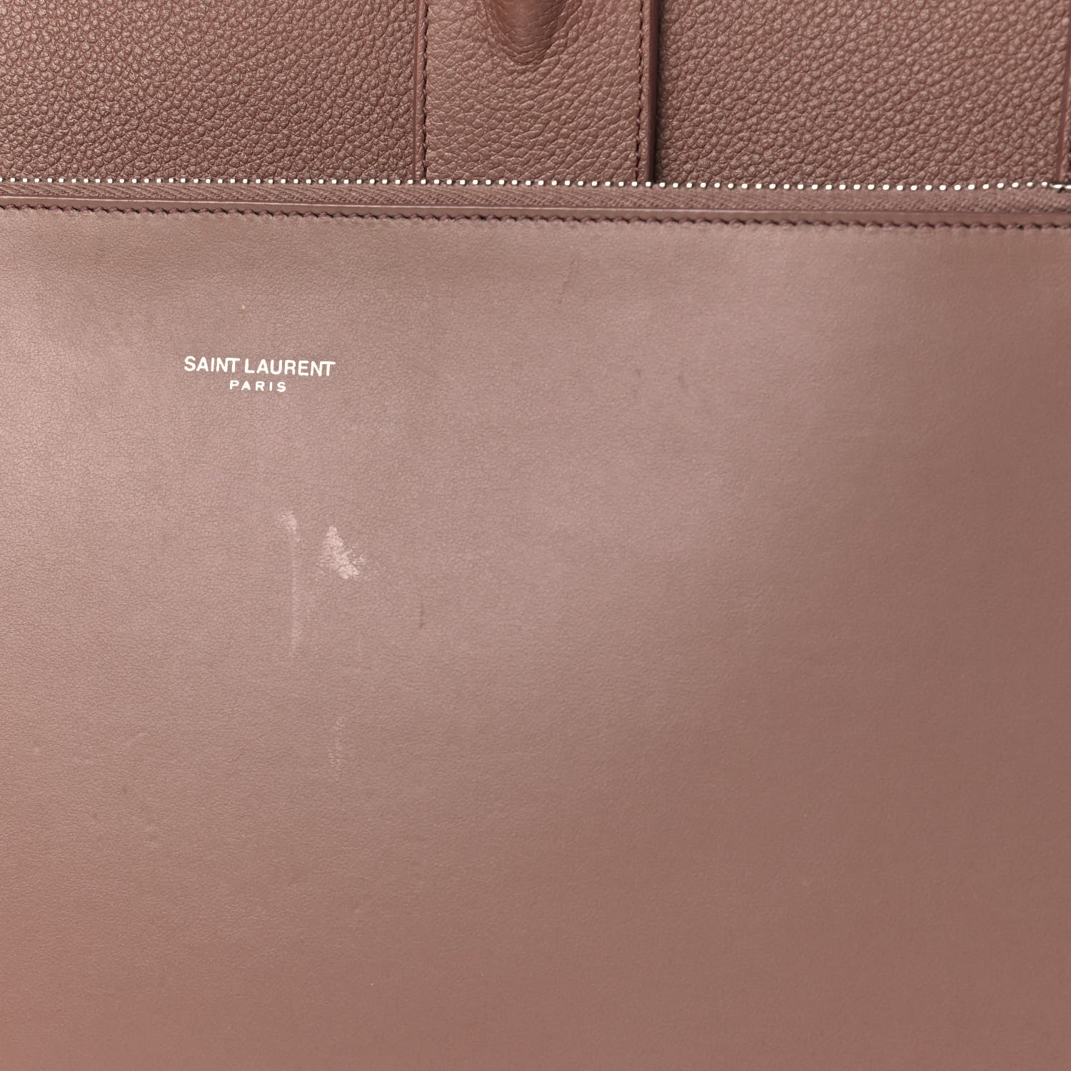 Saint Laurent Grained Calfskin Small Sac De Jour Old Rose 7 of 9