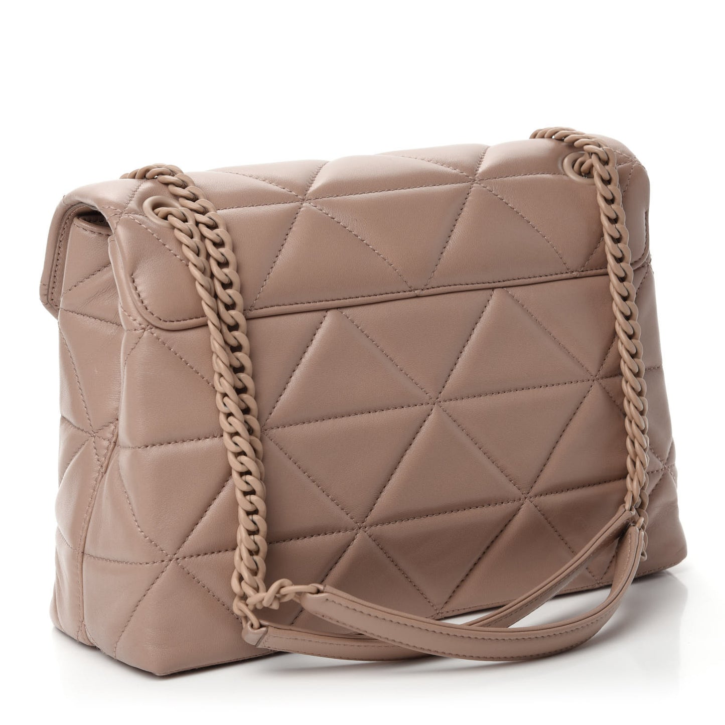Nappa Triangle Stitched Large Spectrum Bag Cipria