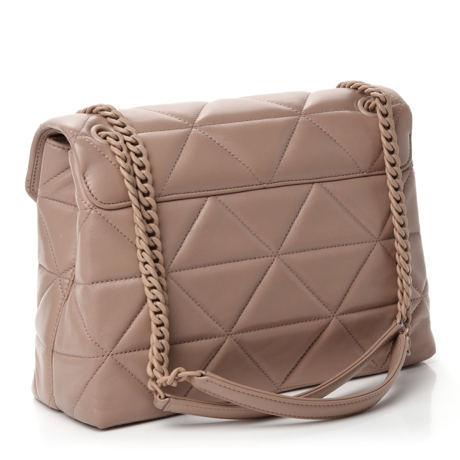 Prada Nappa Triangle Stitched Large Spectrum Bag Cipria 4 of 11
