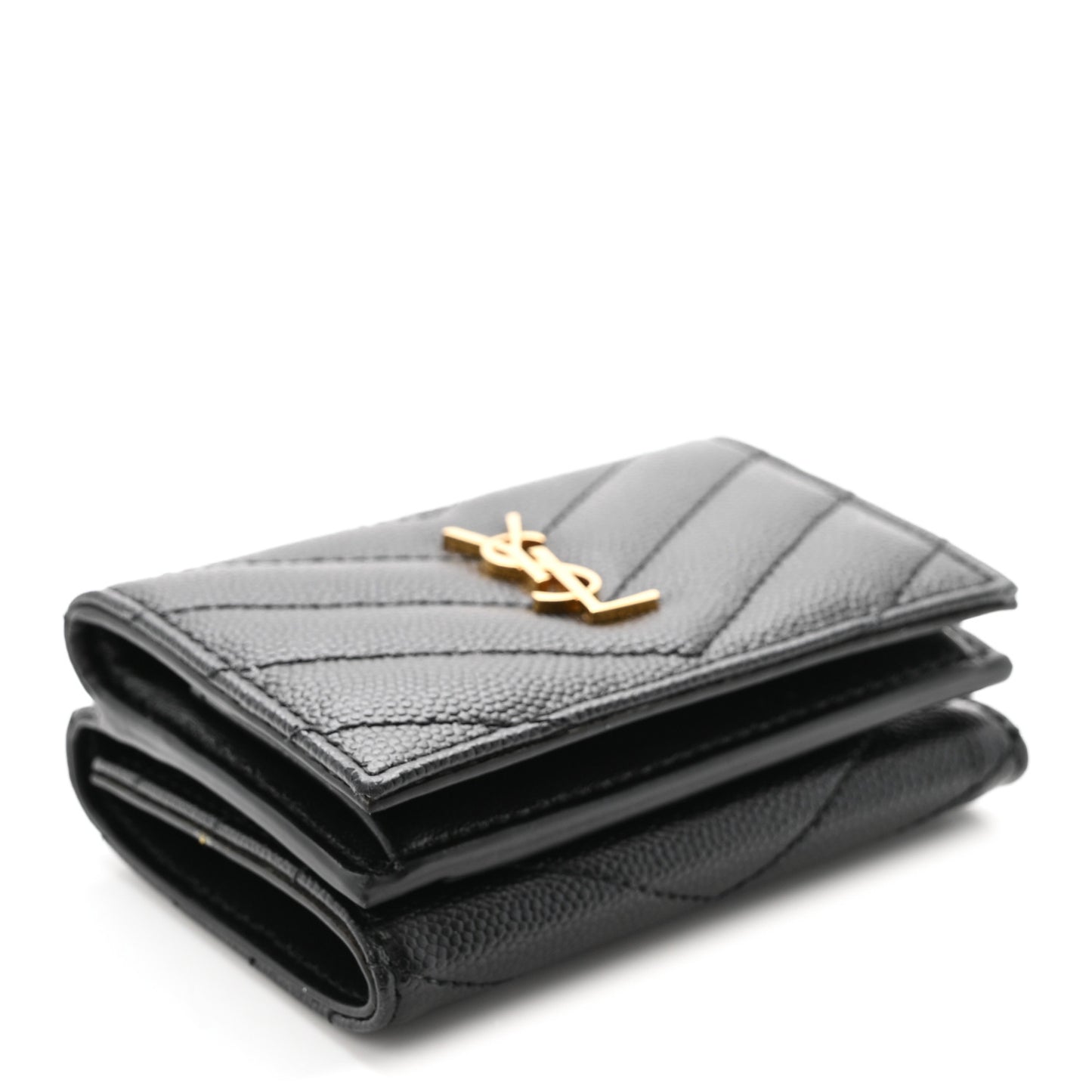 Grain De Poudre Matelasse Chevron Monogram Origami Tiny Wallet Black
