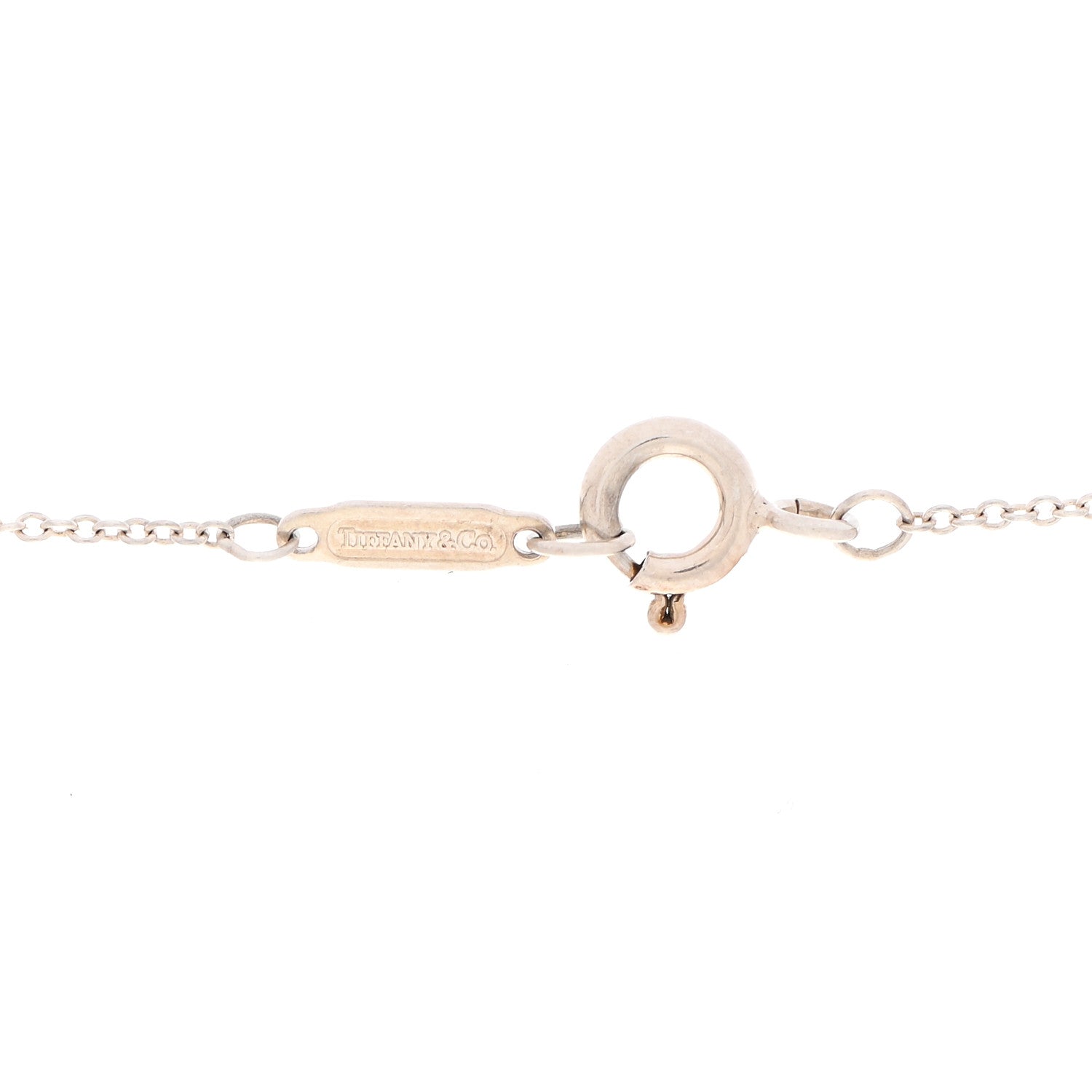 Tiffany Sterling Silver Medium Atlas Open Pendant Necklace 5 of 6