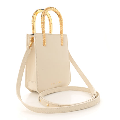 Bulgari Calfskin XS Serpentine Tote Ivory 3 of 9