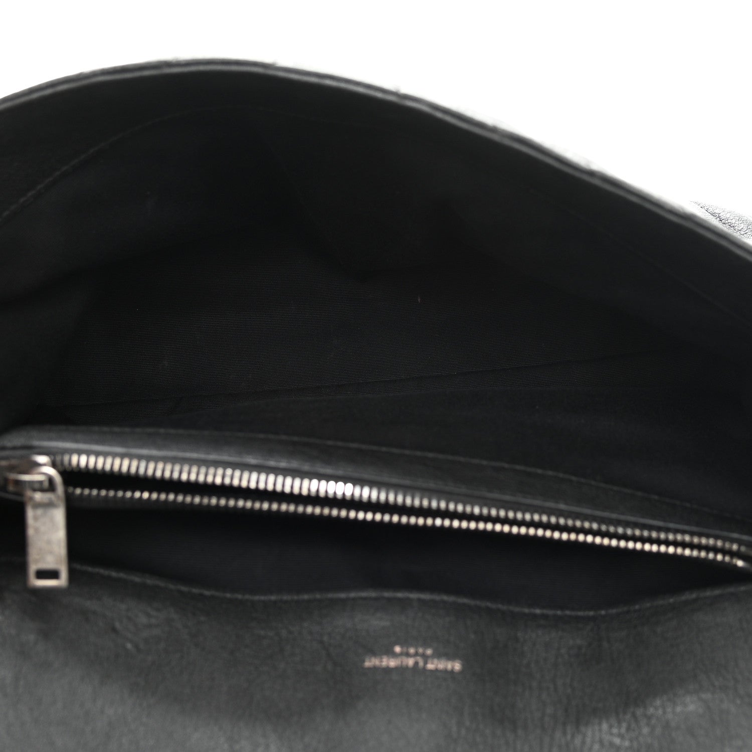 Saint Laurent Sheepskin Matelasse Chevron Monogram Large College Satchel Black 5 of 8