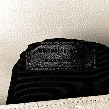 Saint Laurent Grain De Poudre Mixed Matelasse Large Triquilt Monogram Satchel Porcellana 9 of 13