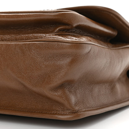 Saint Laurent Crinkled Calfskin Matelasse Monogram Medium Niki Chain Satchel Tan Brown 9 of 9