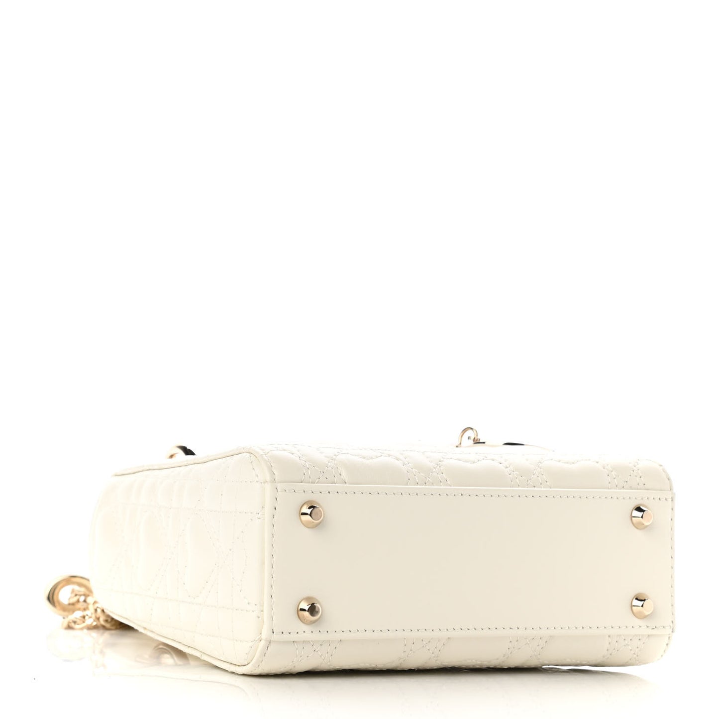 Lambskin Cannage Mini DiorAmour Lady Dior Latte