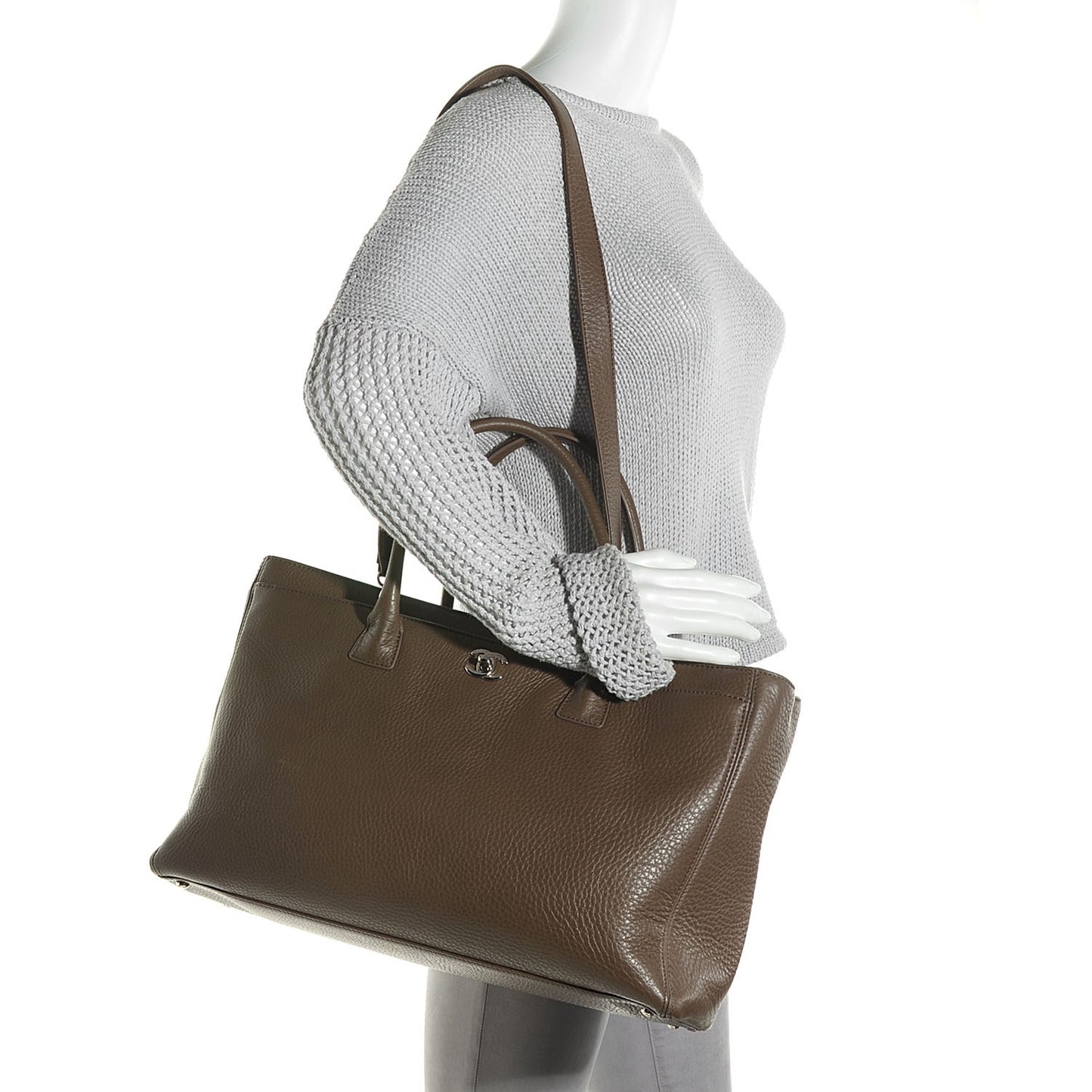 Deerskin Cerf Executive Shopper Tote Brown