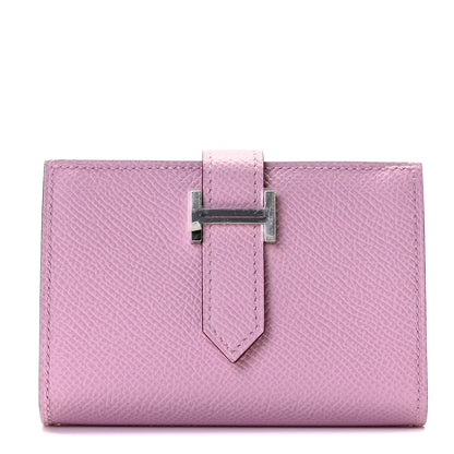 Hermes Epsom Mini Bearn Wallet Mauve Sylvester 1 of 7