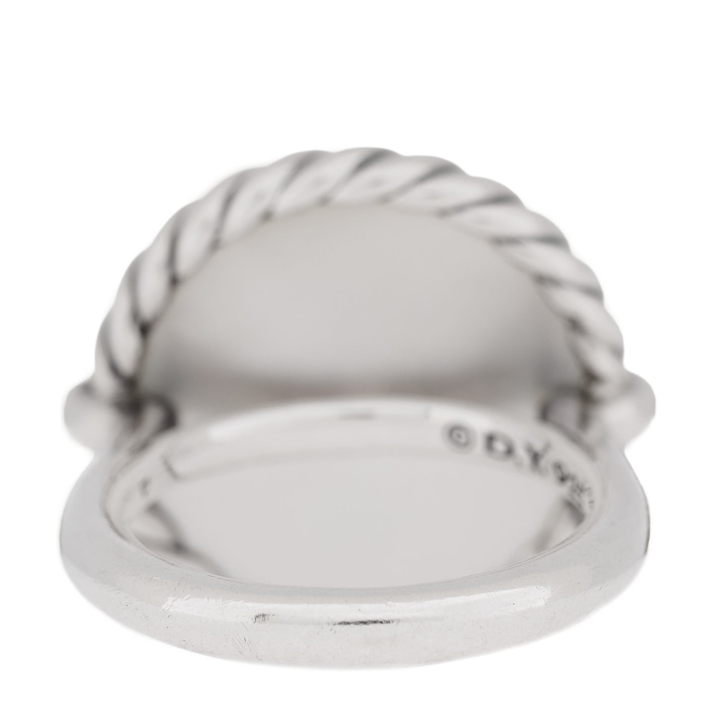 Sterling Silver Mother Of Pearl Diamond Elements Ring 53 6.5