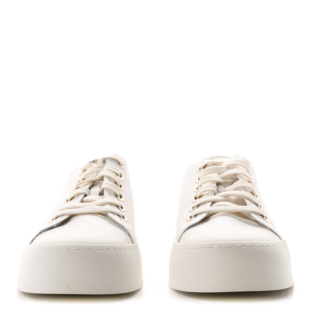 Lambskin Printed Logo Sneakers 39 White