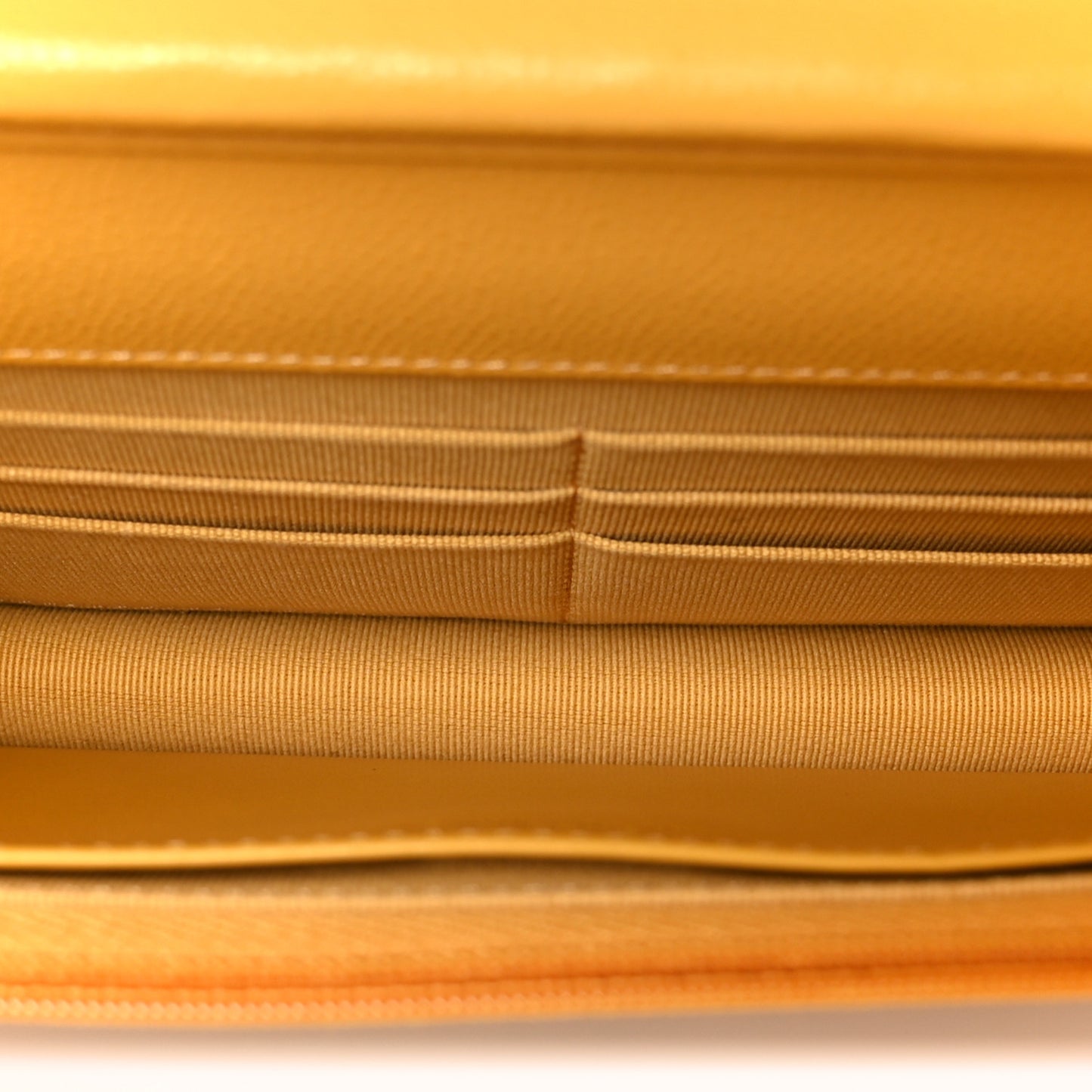 Caviar Quilted Wallet on Chain WOC Yellow