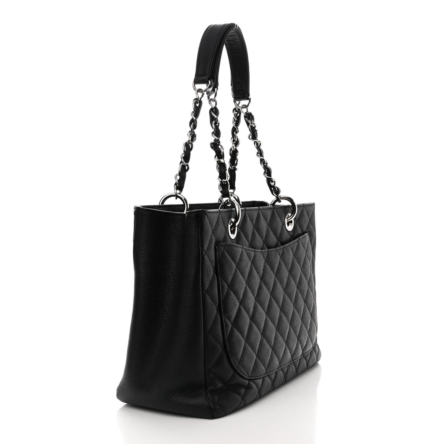 Chanel Caviar Quilted Grand Shopping Tote GST Black 3 of 11