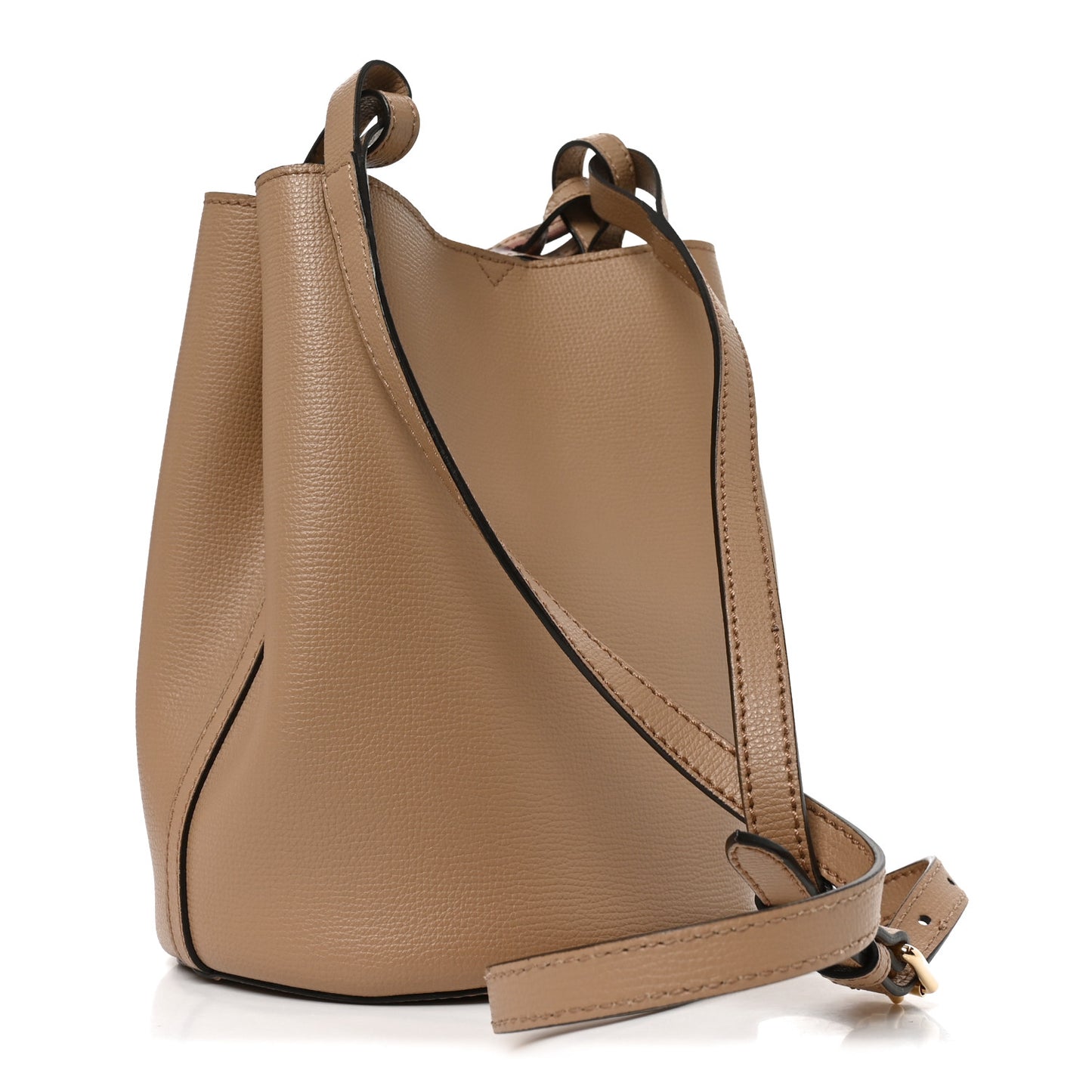 Calfskin Small Lorne Bucket Crossbody Natural