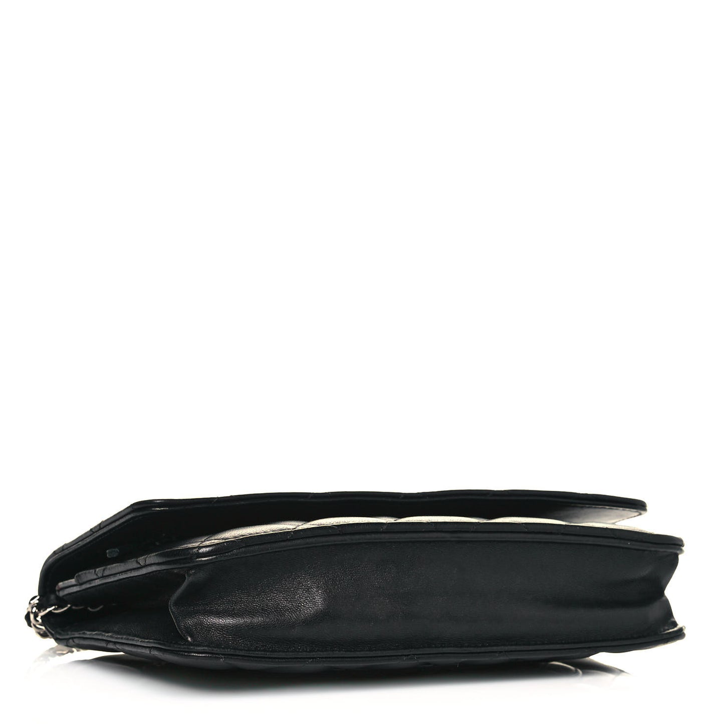 Lambskin Quilted Wallet On Chain WOC Black