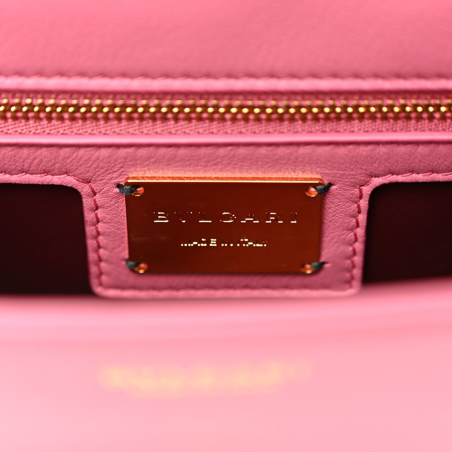 Bulgari Calfskin Matelasse Mini Serpenti Cabochon Crossbody Bag Pink 6 of 10