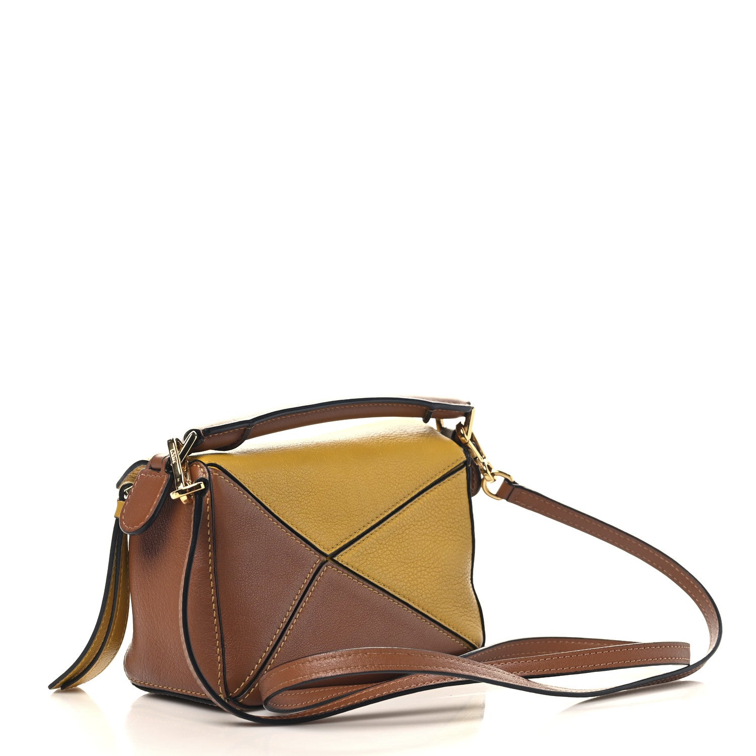 Loewe Calfskin Mini Puzzle Bag Mustard Tan 2 of 9