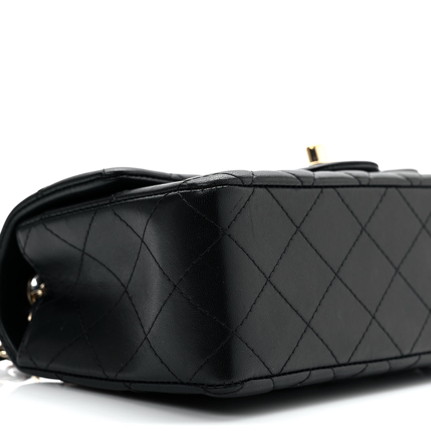 Chanel Lambskin Quilted Mini Rectangular Flap Black 8 of 9