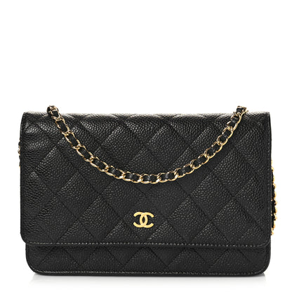 Chanel Caviar Quilted Wallet On Chain WOC Black 1 of 10