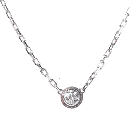 Cartier 18K White Gold Diamond SM D'Amour Pendant Necklace 4 of 7