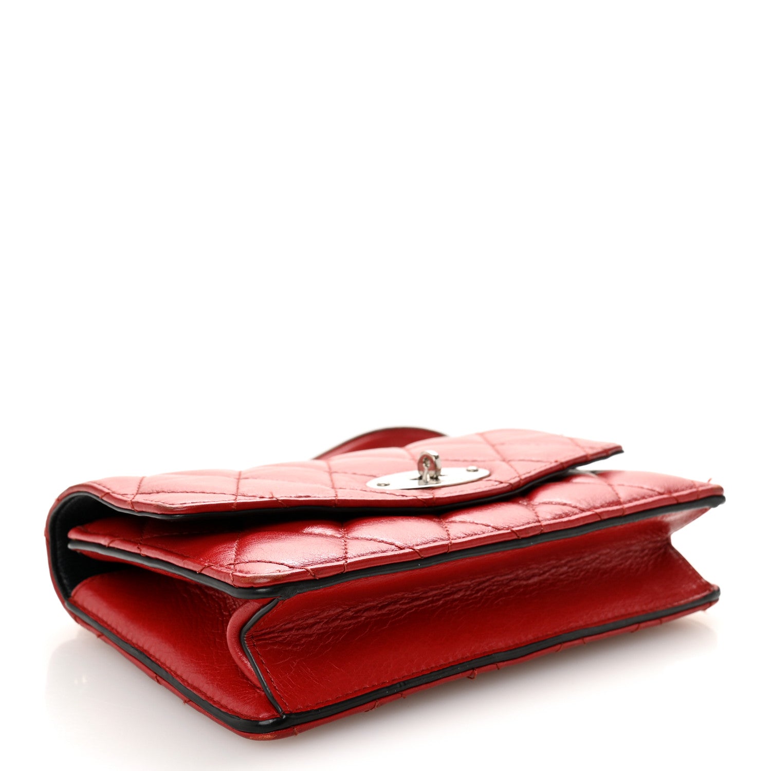 Mulberry Shiny Buffalo Quilted Darley Shoulder Bag Red 4 of 12