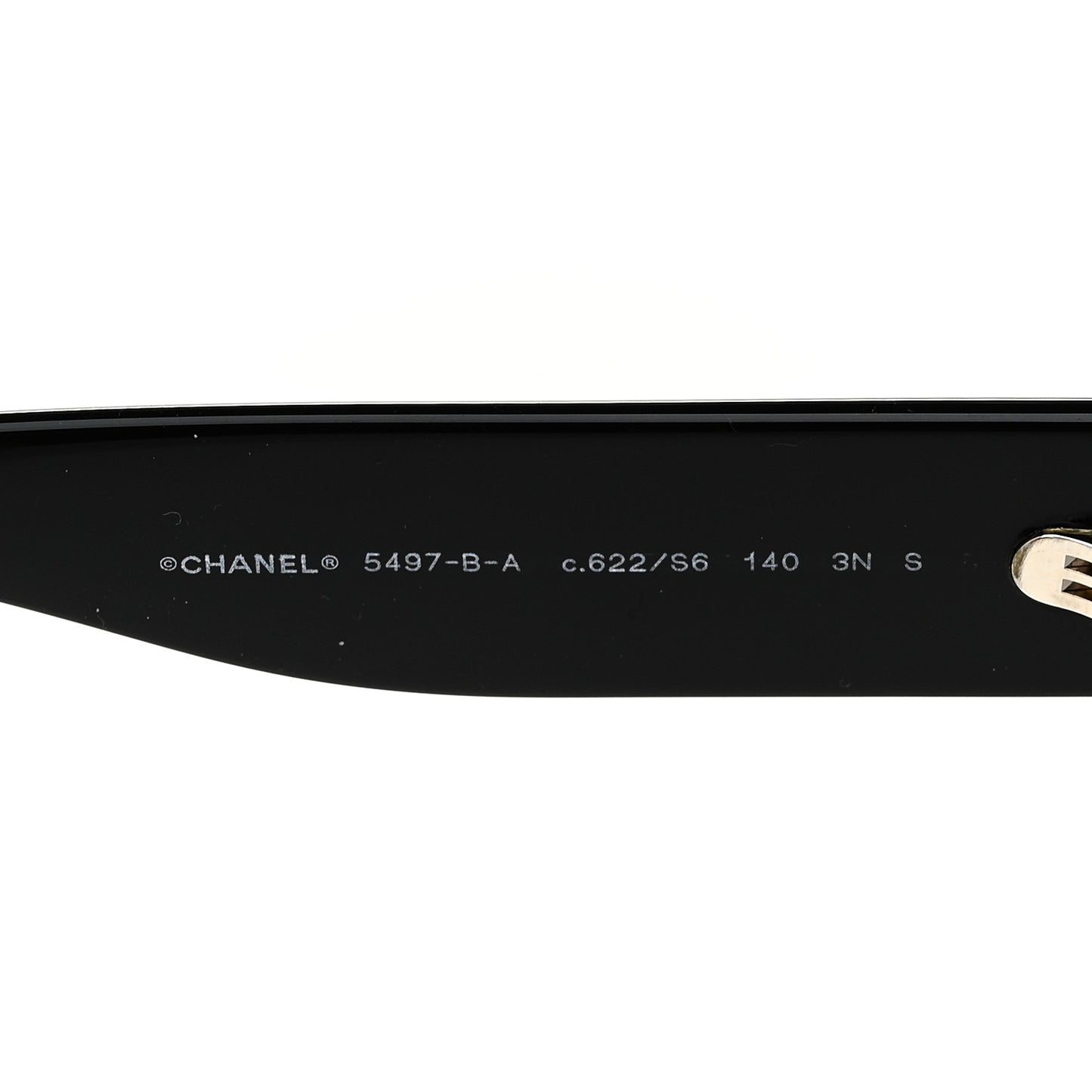 Acetate Crystal CC Shield Sunglasses 5497-B-A Black