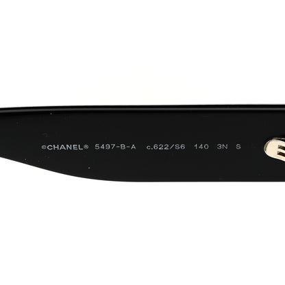 Chanel Acetate Crystal CC Shield Sunglasses 5497-B-A Black 6 of 7