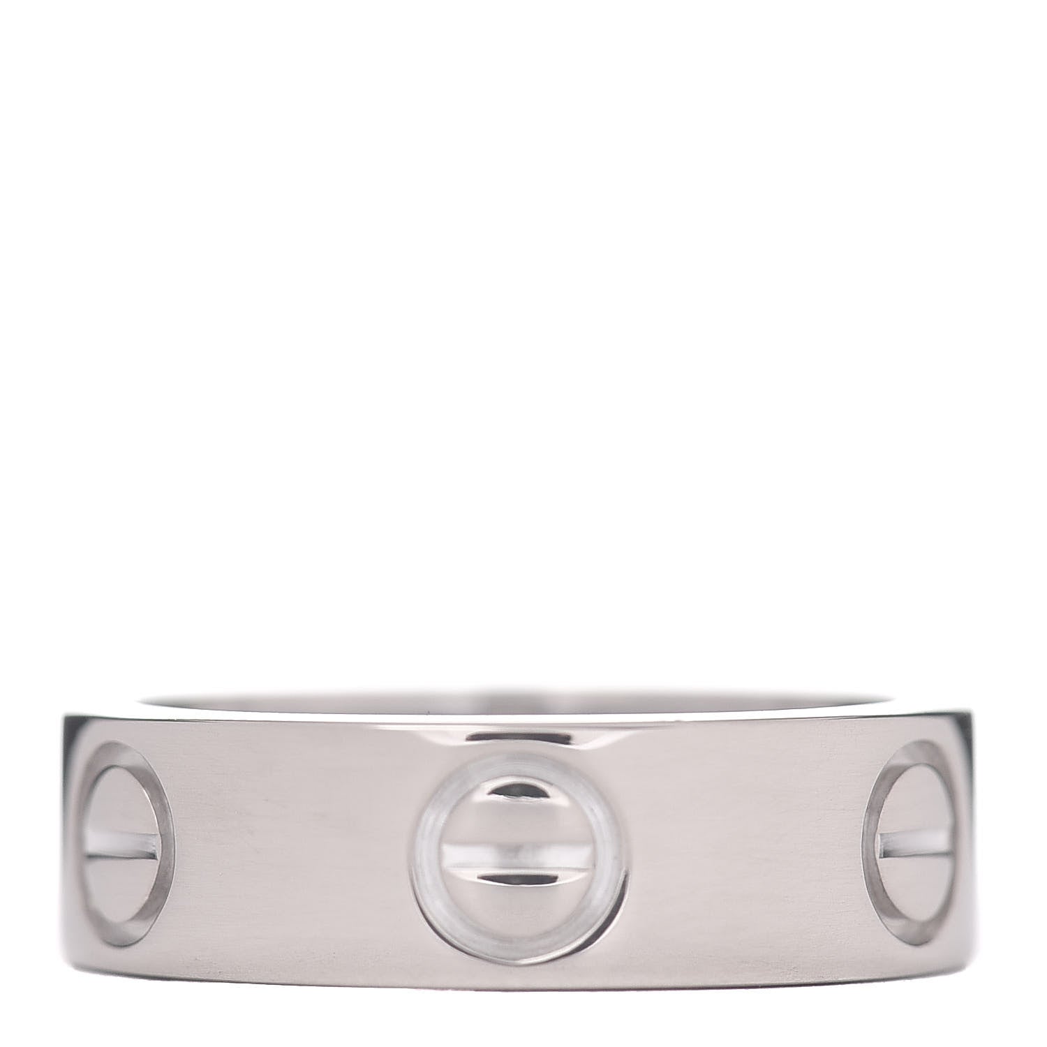 Cartier 18K White Gold 5.5mm LOVE Ring 48 4.5 1 of 4