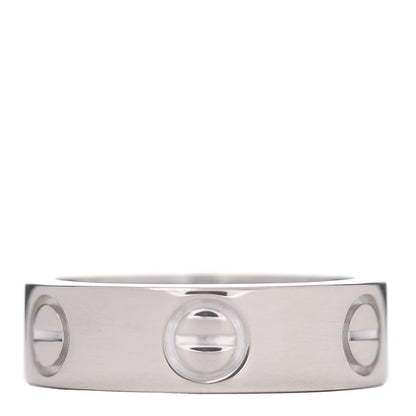 Cartier 18K White Gold 5.5mm LOVE Ring 48 4.5 1 of 4