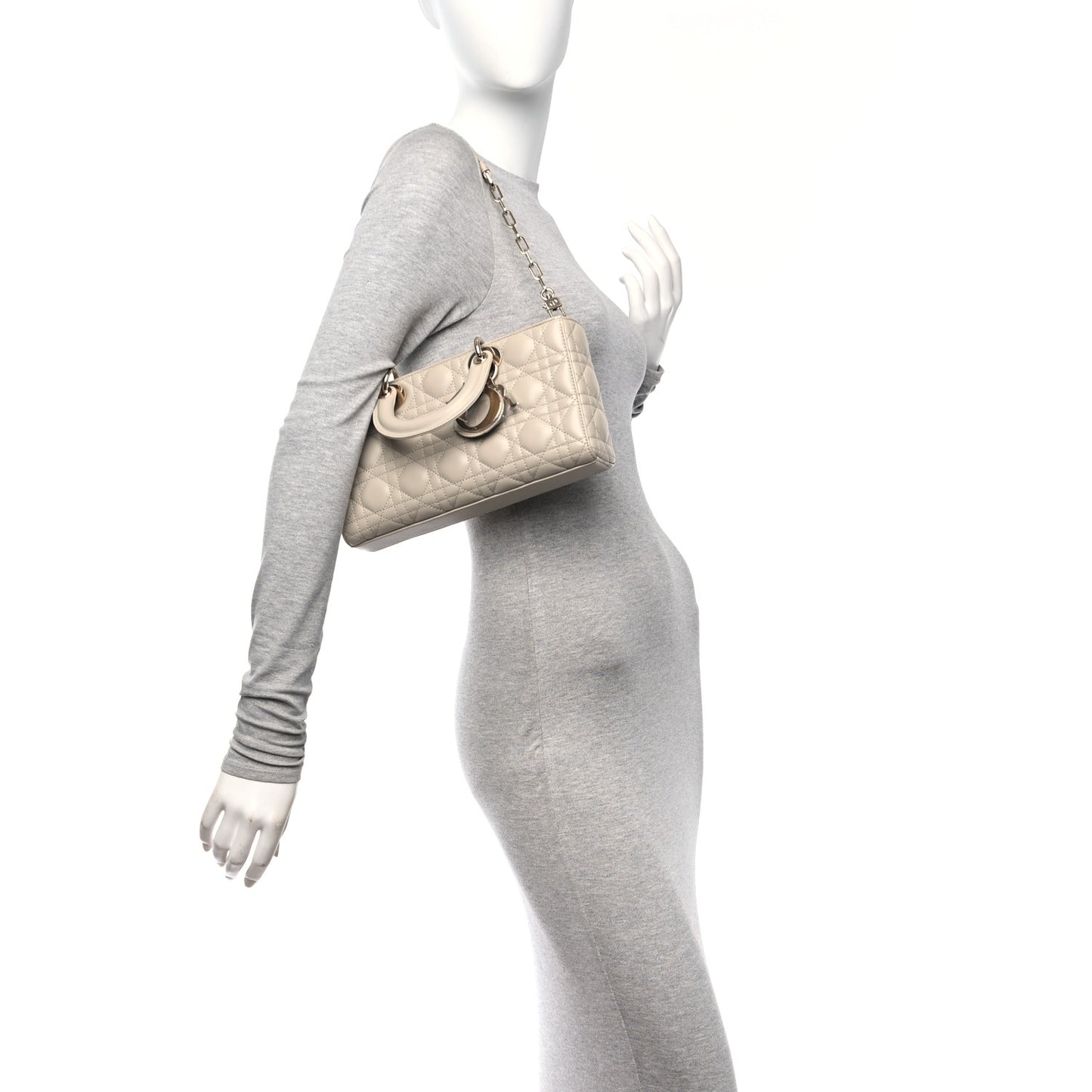 Lambskin Cannage Medium Lady D-Joy Sable