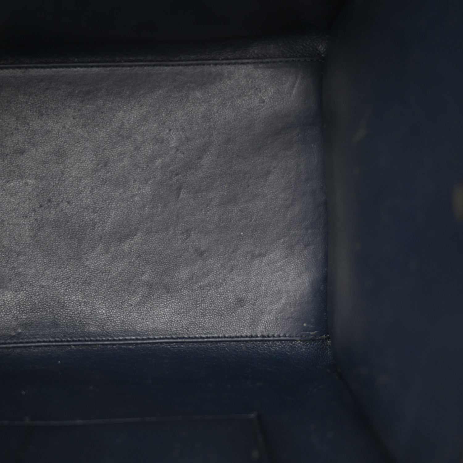 Celine Satin Debossed Calfskin Mini Luggage Navy Blue 10 of 21