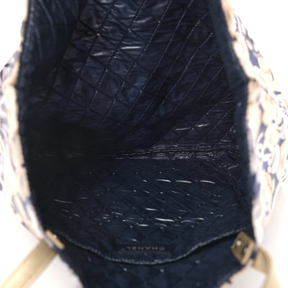 Chanel Nylon Cat Emoticon Tote Navy Gold 6 of 11