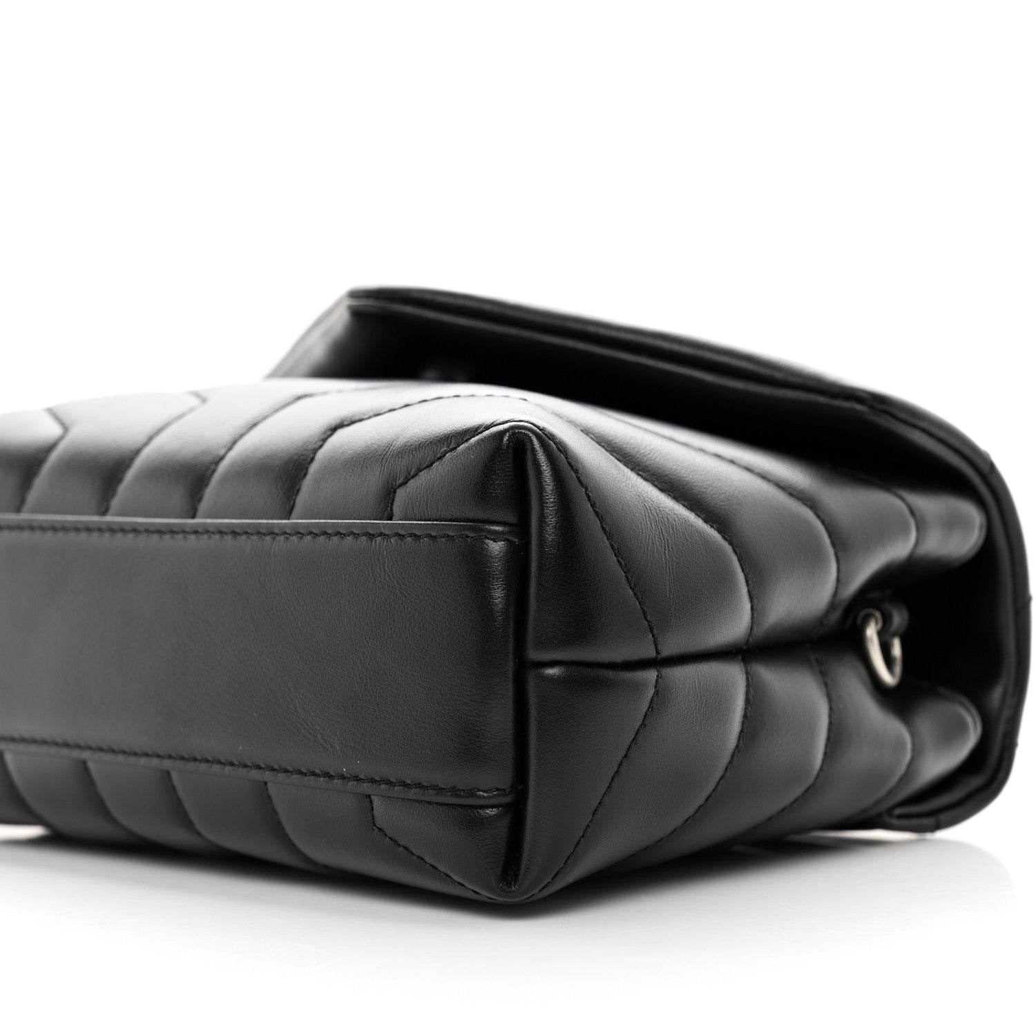 Saint Laurent Calfskin Y Quilted Monogram Toy Loulou Crossbody Bag Black 10 of 10