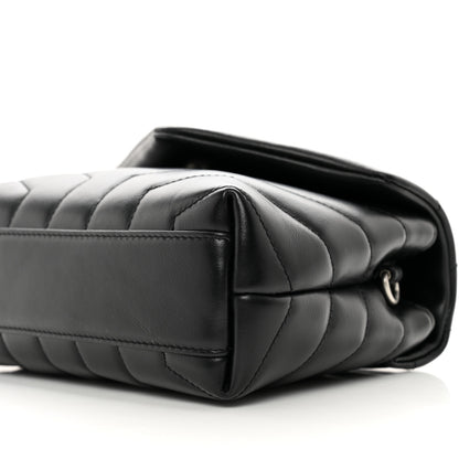 Saint Laurent Calfskin Y Quilted Monogram Toy Loulou Crossbody Bag Black 10 of 10