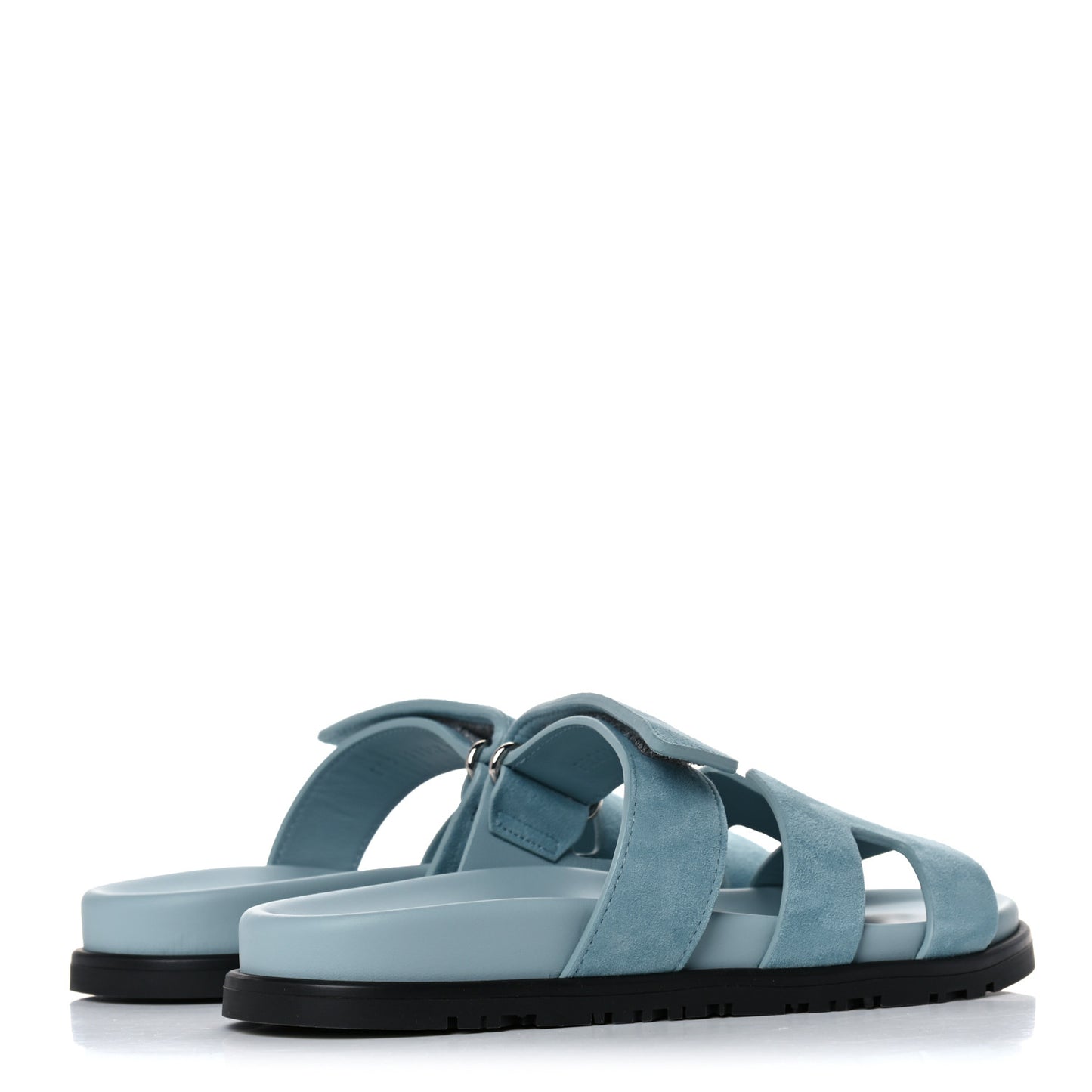Suede Goatskin Womens Chypre Sandals 36 Vert d'Eau
