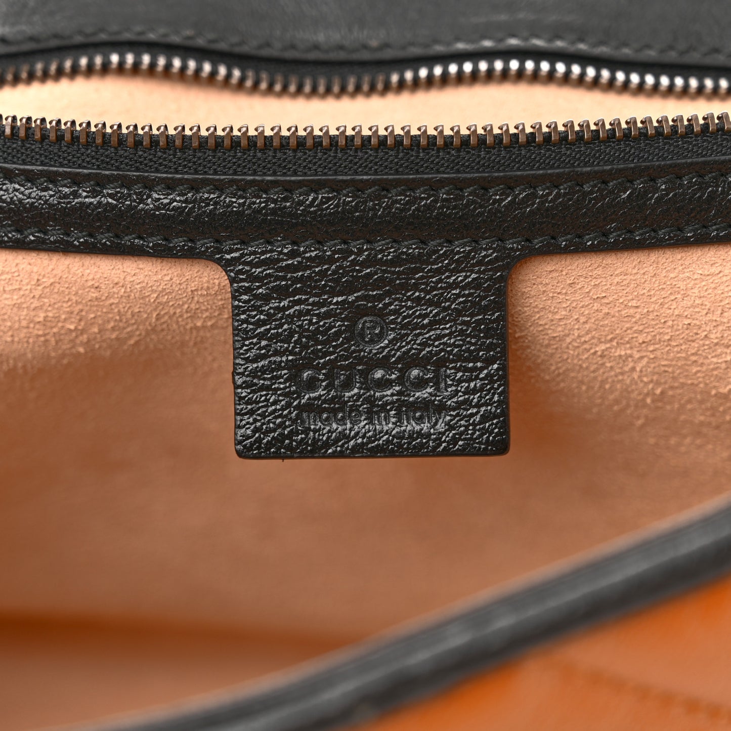 Vintage Effect Calfskin Matelasse Diagonal Small Torchon GG Marmont Shoulder Bag Cognac Black