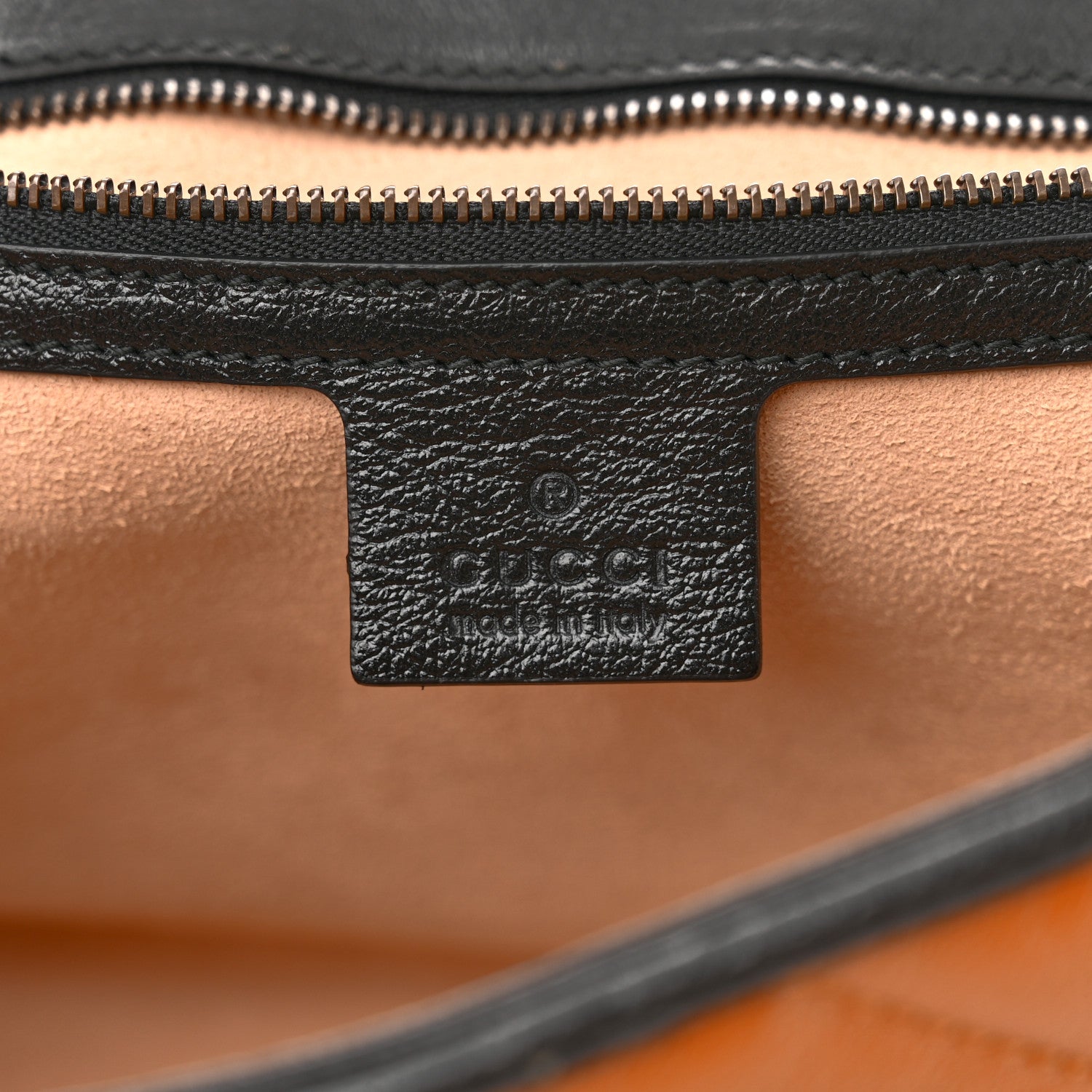 Gucci Vintage Effect Calfskin Matelasse Diagonal Small Torchon GG Marmont Shoulder Bag Cognac Black 6 of 10