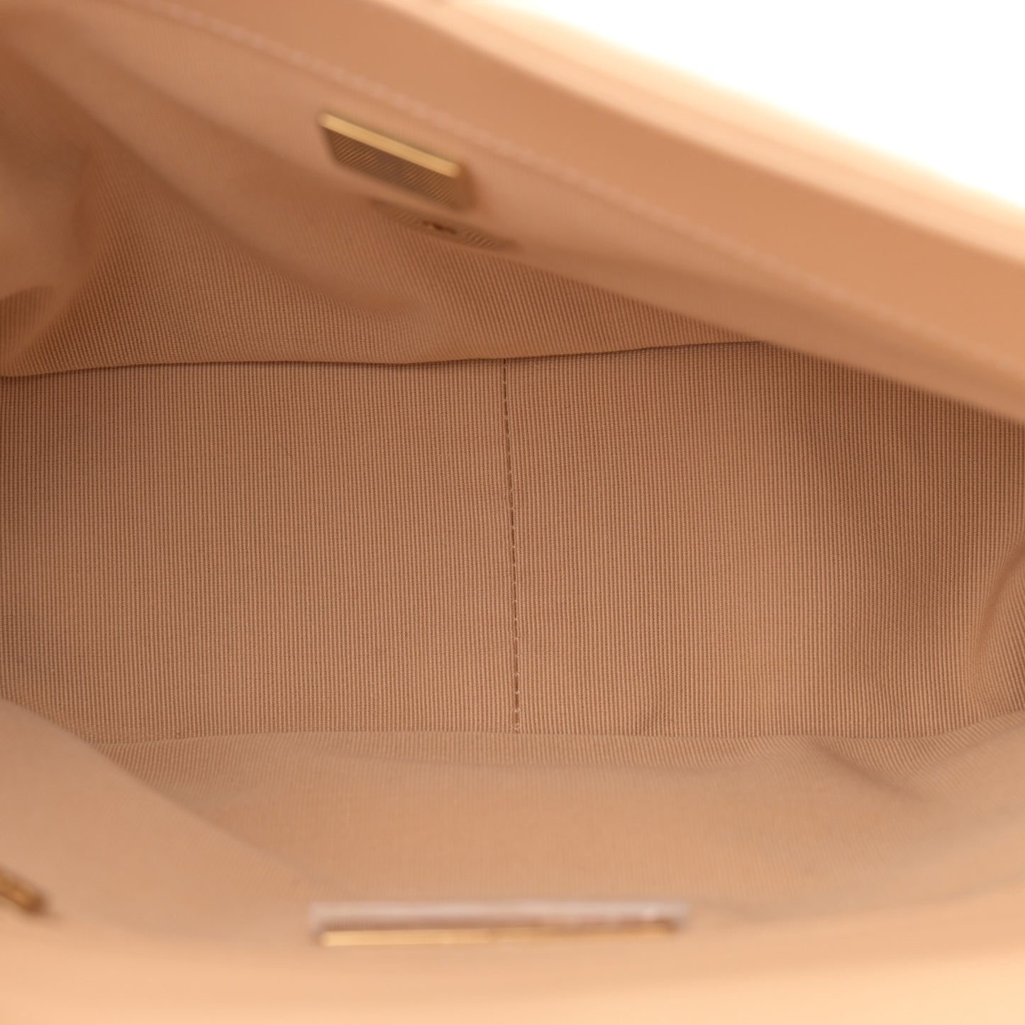 Lambskin Quilted Medium Chanel 19 Flap Beige