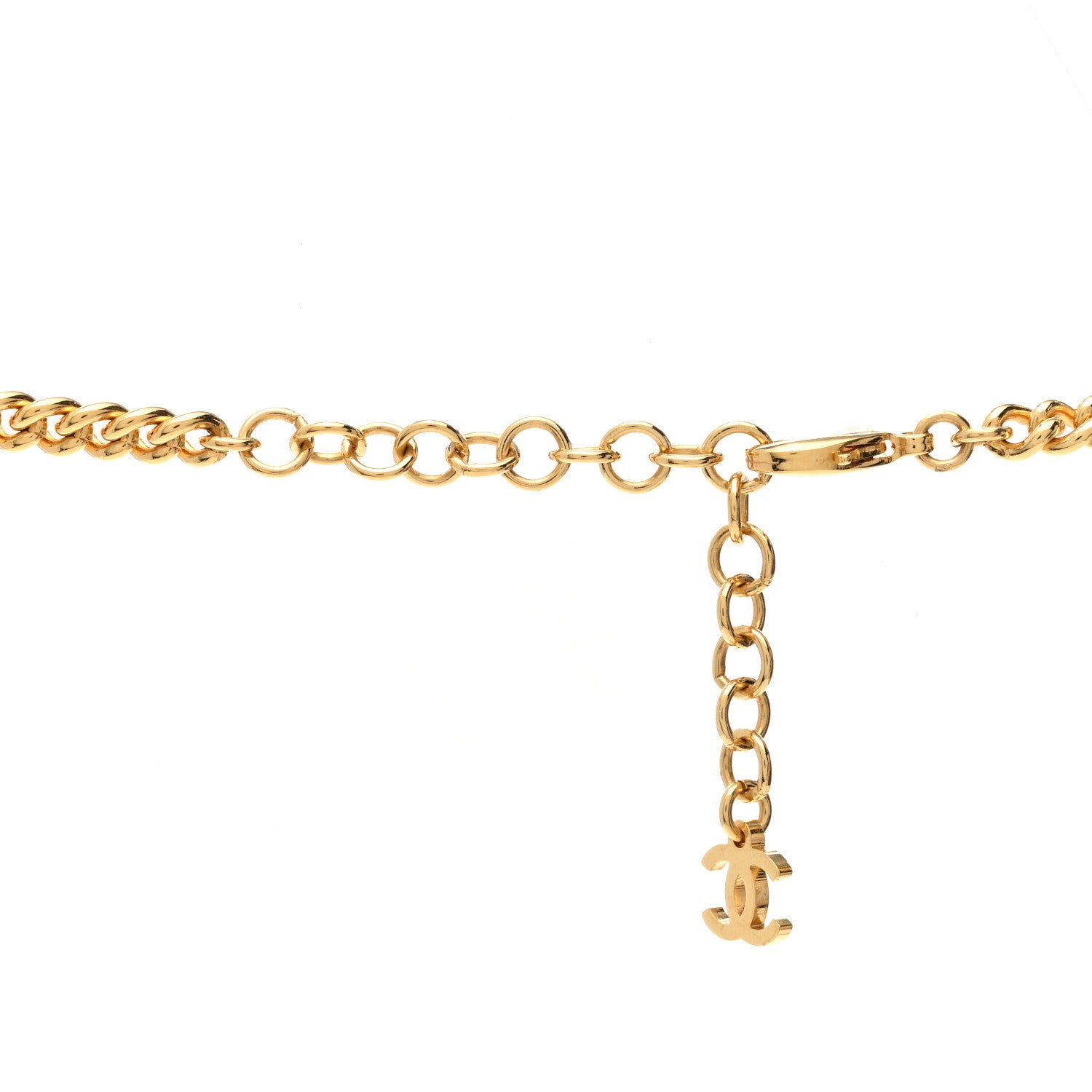 Chanel Metal CC Star Necklace Gold Pearly Black 4 of 6
