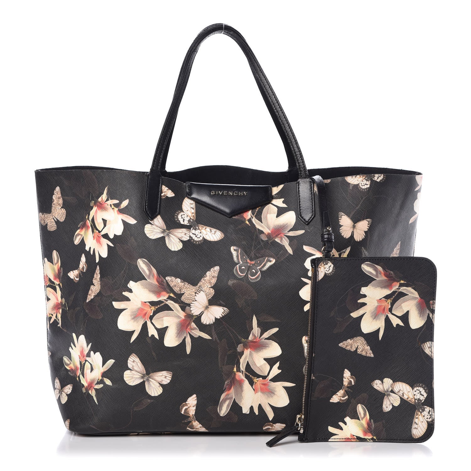 Givenchy Textured Coated Canvas Magnolia and Moth Print Large Antigona Tote 1 of 19