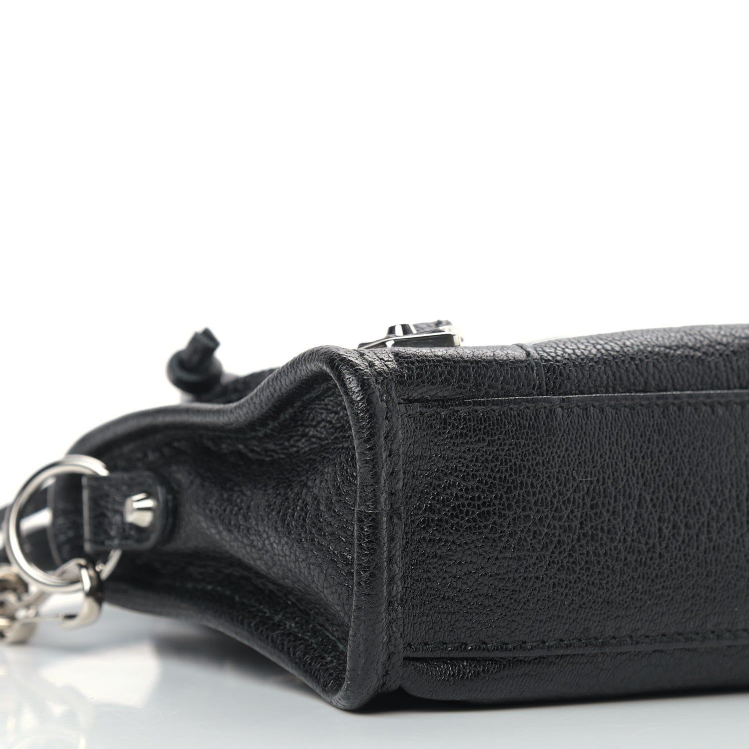 Balenciaga Chevre Silver Metallic Edge Hardware Nano City Black 8 of 9