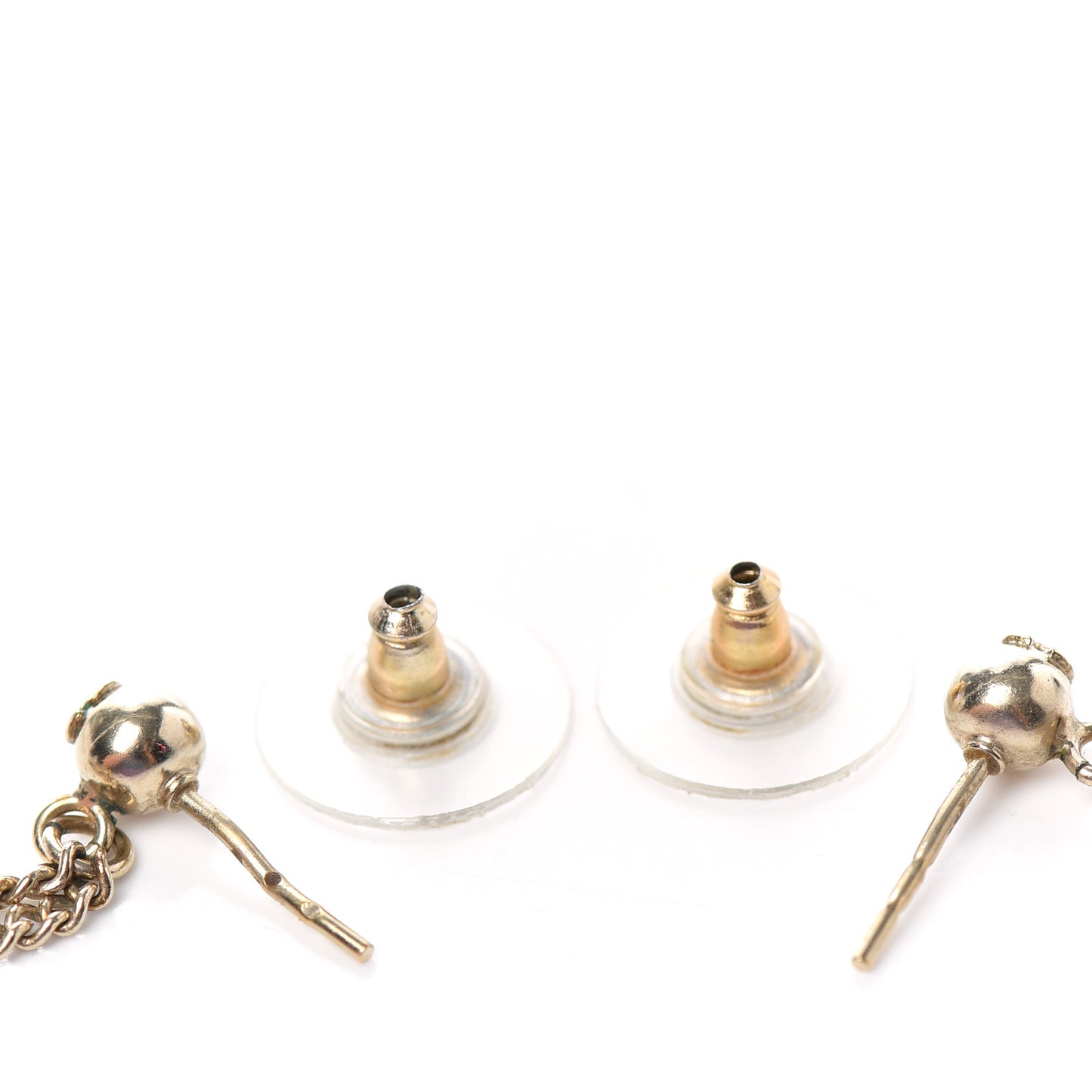 Enamel N°5 CC Drop Earrings Red Gold