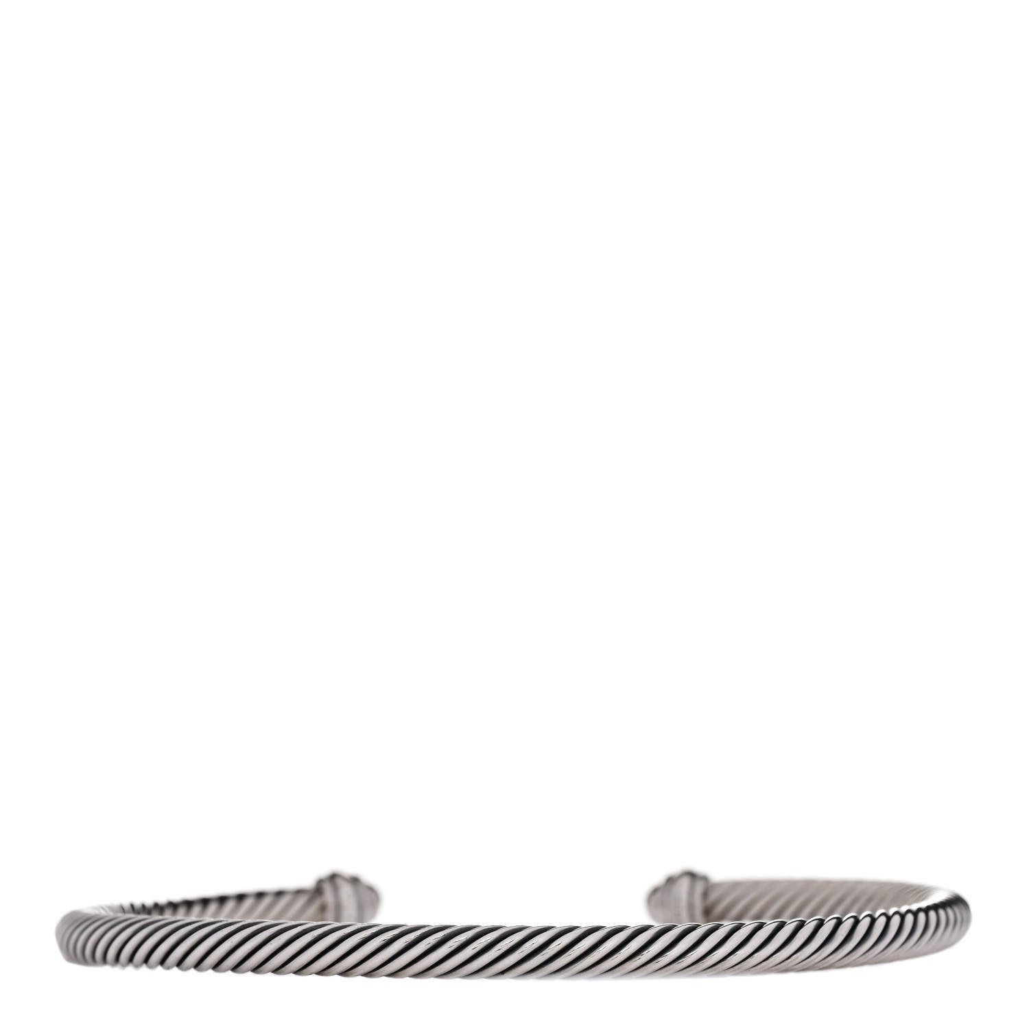 David Yurman Sterling Silver 18K Rose Gold 4mm Cable Classics Bracelet 2 of 3