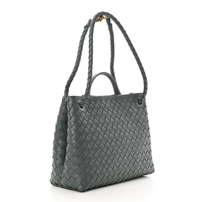 Bottega Veneta Nappa Intrecciato Medium Andiamo Shoulder Bag Slate 3 of 11