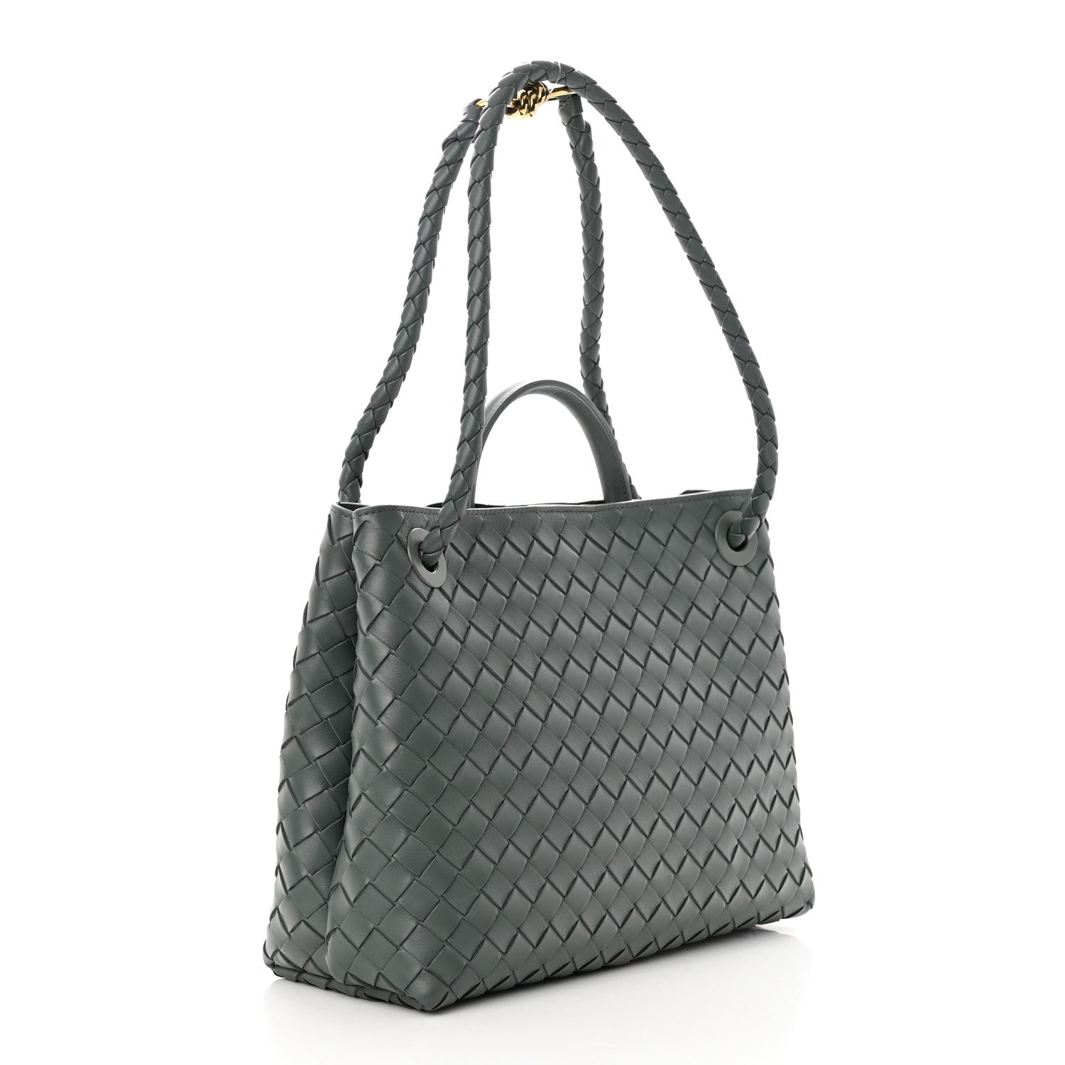 Bottega Veneta Nappa Intrecciato Medium Andiamo Shoulder Bag Slate 3 of 11