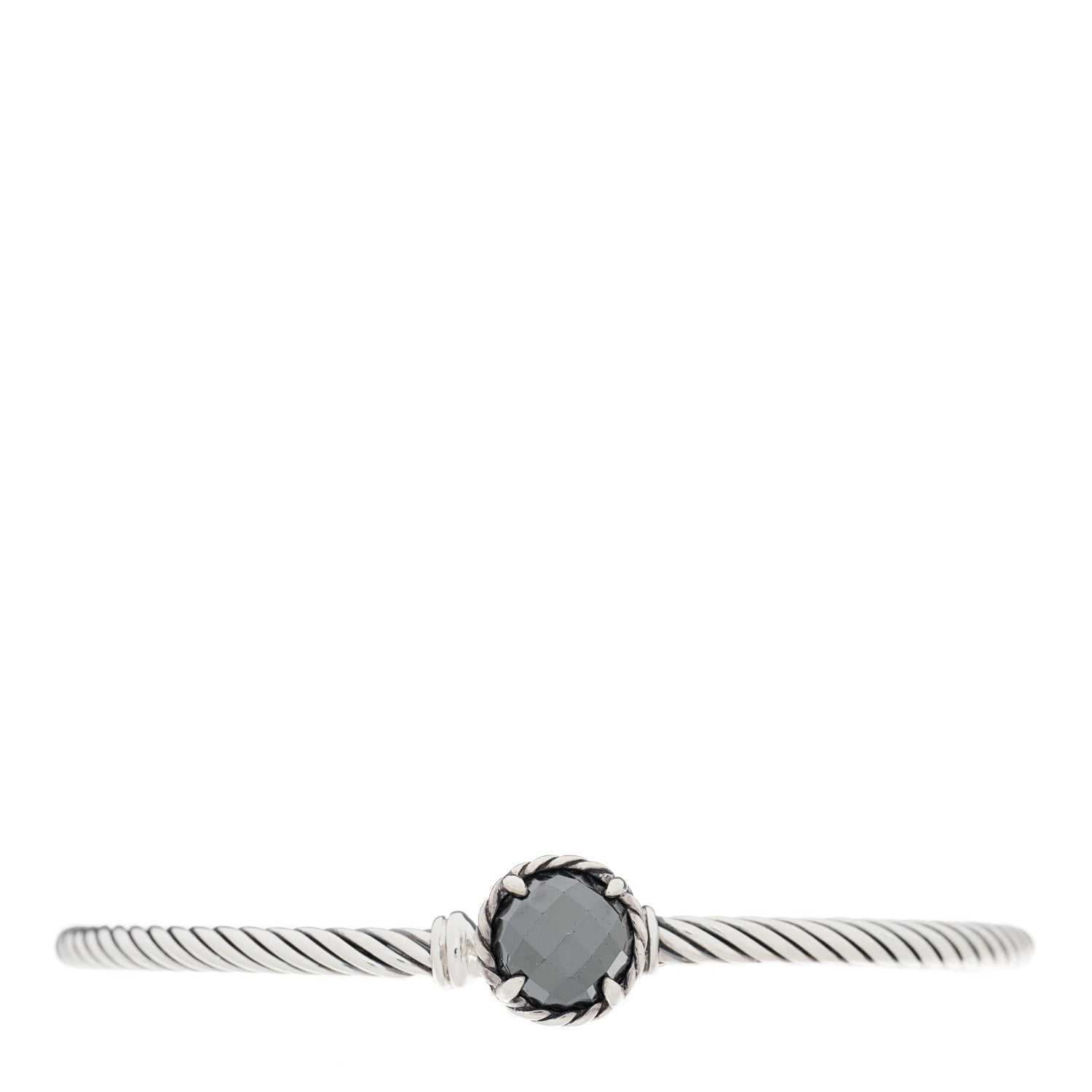 David Yurman Sterling Silver Hematite 3mm Chatelaine Bracelet 1 of 4