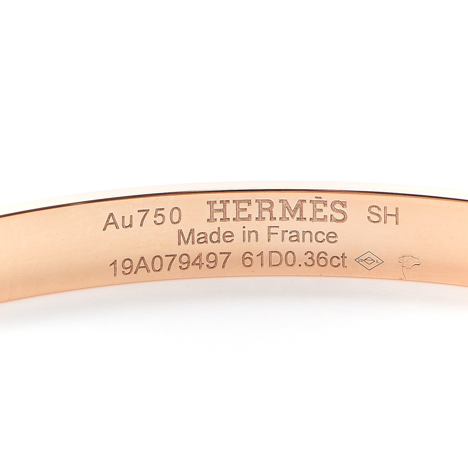 Hermes 18K Rose Gold Diamond PM Kelly Pave Bracelet SH 4 of 5