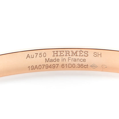Hermes 18K Rose Gold Diamond PM Kelly Pave Bracelet SH 4 of 5