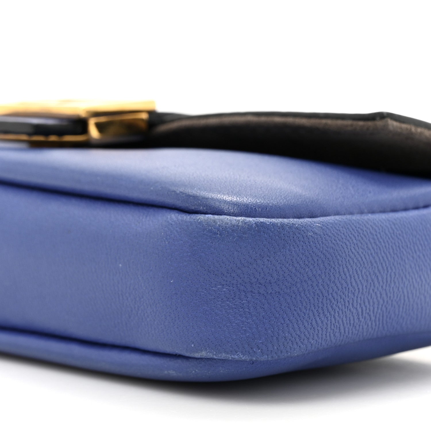 Fendi Shiny Nappa Micro Baguette Blue Neon 9 of 16