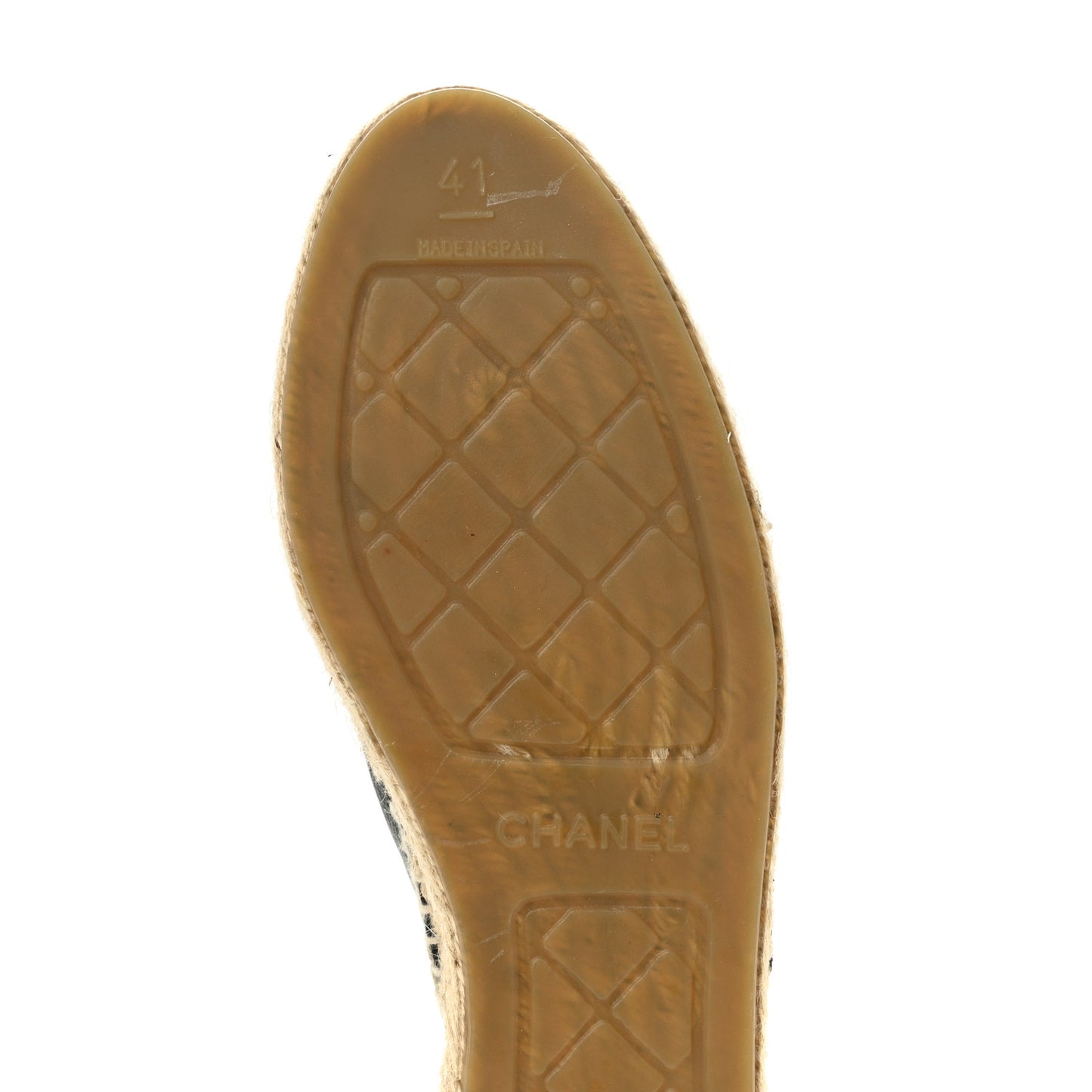 Calfskin CC Espadrille Mules 41 Black